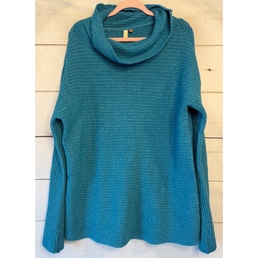 Pilcro and the Letterpress Turquoise Cowl Neck Knit Sweater Womens Medium